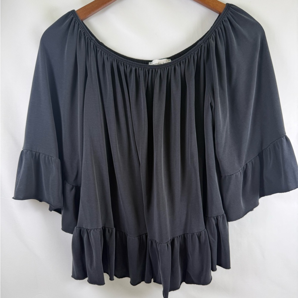 Lavender Field Black Women's Top